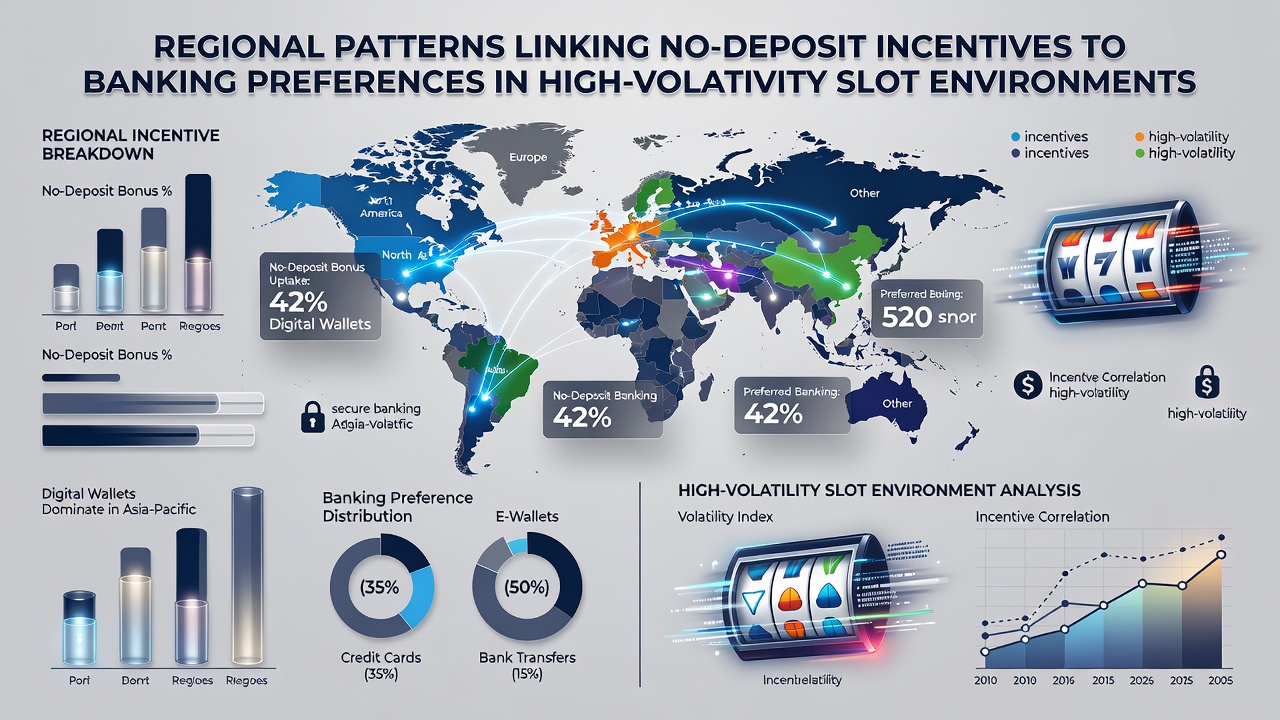 Chart displaying banking method usage in high-volatility slot environments by region